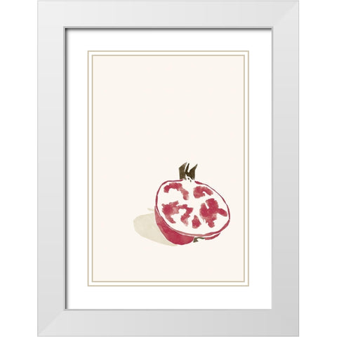 Tropical Grenade White Modern Wood Framed Art Print with Double Matting by Pont, Yuyu