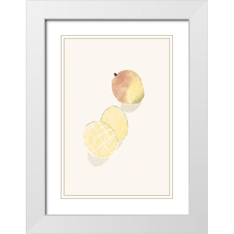 Tropical Mango White Modern Wood Framed Art Print with Double Matting by Pont, Yuyu