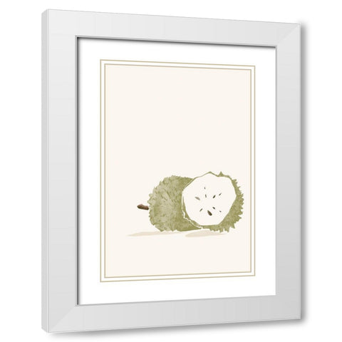Tropical Soursop White Modern Wood Framed Art Print with Double Matting by Pont, Yuyu
