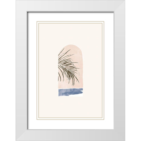 Tropical Window Landscape 02 White Modern Wood Framed Art Print with Double Matting by Pont, Yuyu