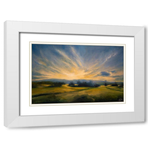 Maine Morning White Modern Wood Framed Art Print with Double Matting by Parent, Joanne
