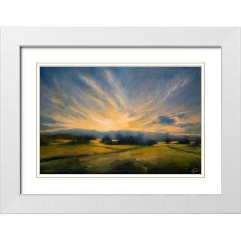 Maine Morning White Modern Wood Framed Art Print with Double Matting by Parent, Joanne