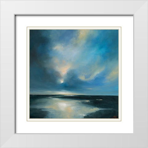 River Shadow White Modern Wood Framed Art Print with Double Matting by Parent, Joanne