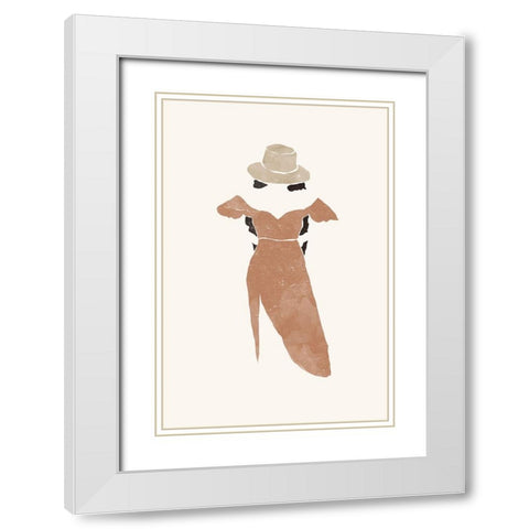 Sienna Summer No. 1 White Modern Wood Framed Art Print with Double Matting by Pont, Yuyu