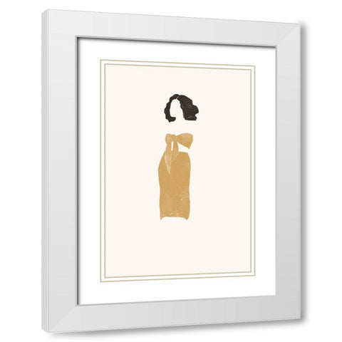 Amber Summer White Modern Wood Framed Art Print with Double Matting by Pont, Yuyu