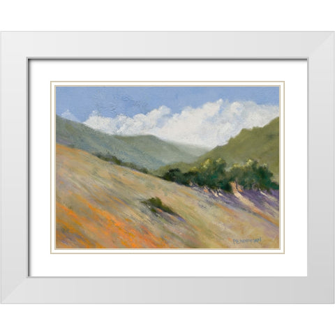 Old Toll Road, Calistoga White Modern Wood Framed Art Print with Double Matting by Penniman, Ed