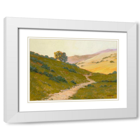 Opalescent Hills White Modern Wood Framed Art Print with Double Matting by Penniman, Ed
