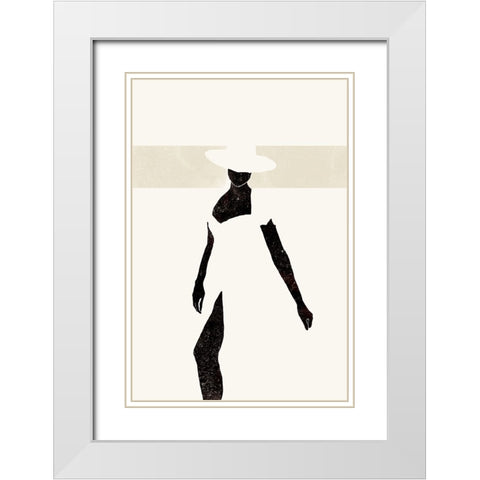 Black and Beige II White Modern Wood Framed Art Print with Double Matting by Pont, Yuyu