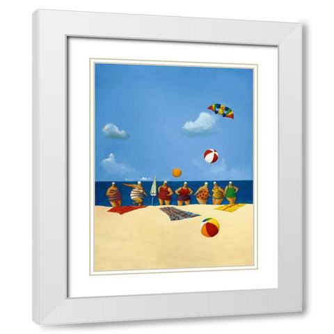 My Seven Aunts White Modern Wood Framed Art Print with Double Matting by Paraskevas, Michael