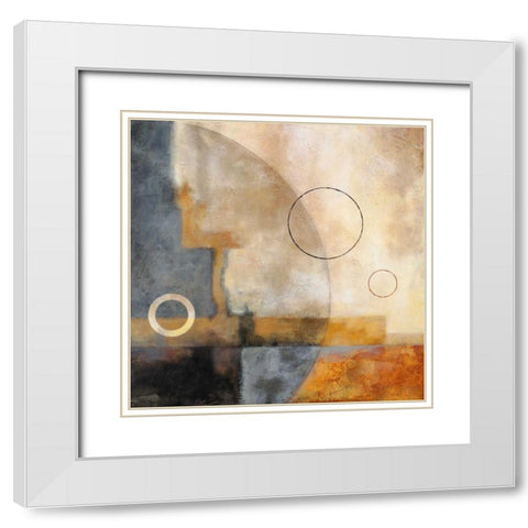 Deja Vu White Modern Wood Framed Art Print with Double Matting by Porter, Glenys
