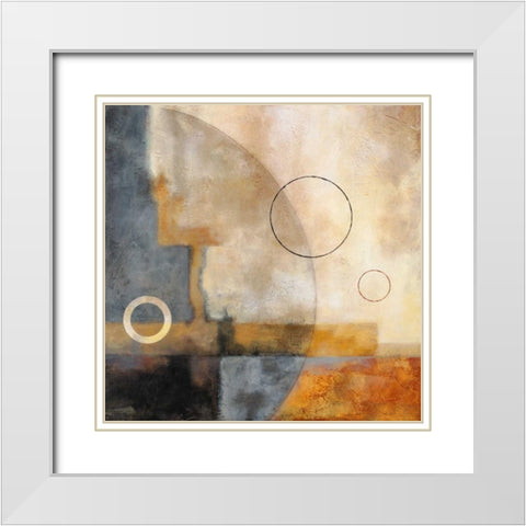 Deja Vu White Modern Wood Framed Art Print with Double Matting by Porter, Glenys