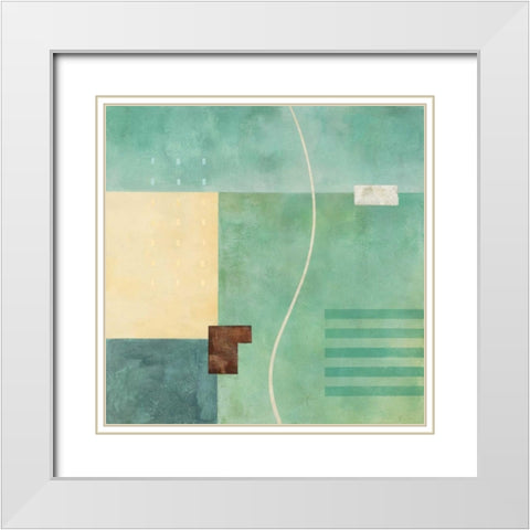 On the Way White Modern Wood Framed Art Print with Double Matting by Porter, Glenys