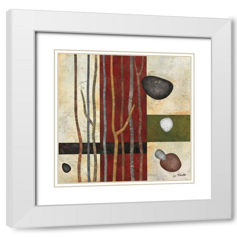 Sticks and Stones V White Modern Wood Framed Art Print with Double Matting by Porter, Glenys