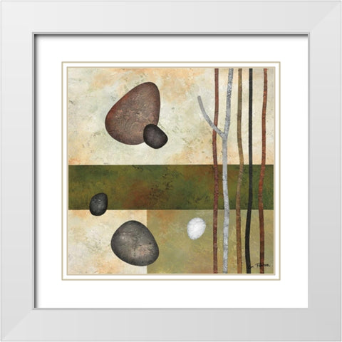 Sticks and Stones VI White Modern Wood Framed Art Print with Double Matting by Porter, Glenys