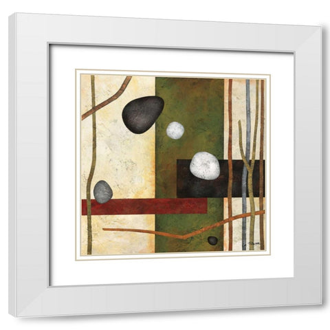 Sticks and Stones VIII White Modern Wood Framed Art Print with Double Matting by Porter, Glenys