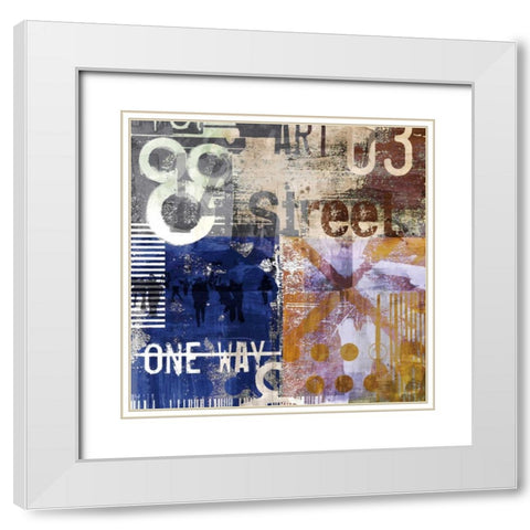 Move On IX White Modern Wood Framed Art Print with Double Matting by Pfrommer, Sven