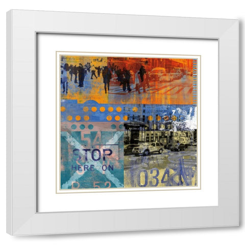 Move On XI White Modern Wood Framed Art Print with Double Matting by Pfrommer, Sven