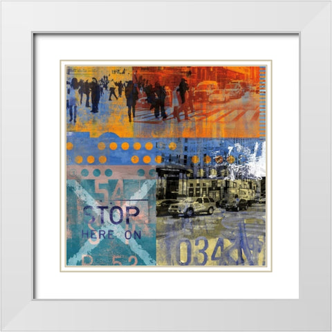 Move On XI White Modern Wood Framed Art Print with Double Matting by Pfrommer, Sven