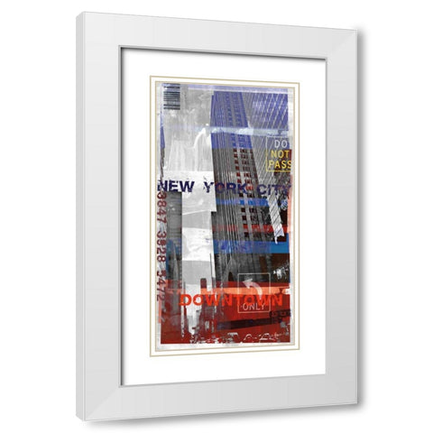 New York Sky II White Modern Wood Framed Art Print with Double Matting by Pfrommer, Sven