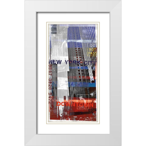 New York Sky II White Modern Wood Framed Art Print with Double Matting by Pfrommer, Sven
