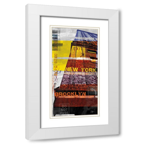 New York Sky III White Modern Wood Framed Art Print with Double Matting by Pfrommer, Sven