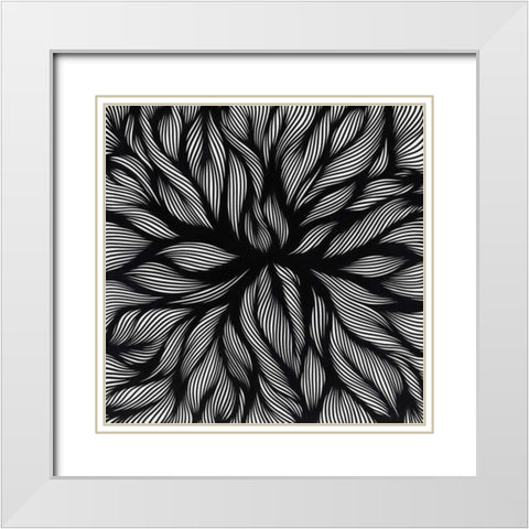 Consciousness White Modern Wood Framed Art Print with Double Matting by Phelps, Nathan Richard