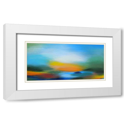A Time to Revisit White Modern Wood Framed Art Print with Double Matting by Posillico, Leo