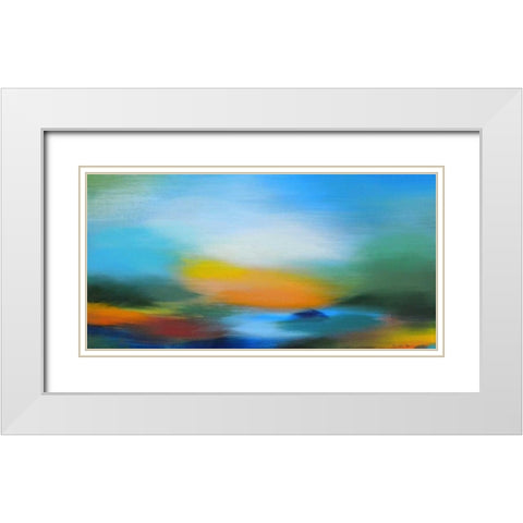 A Time to Revisit White Modern Wood Framed Art Print with Double Matting by Posillico, Leo