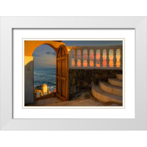 Temptation White Modern Wood Framed Art Print with Double Matting by Patch, Dan