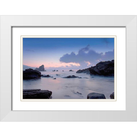 Cliffs White Modern Wood Framed Art Print with Double Matting by PhotoINC Studio