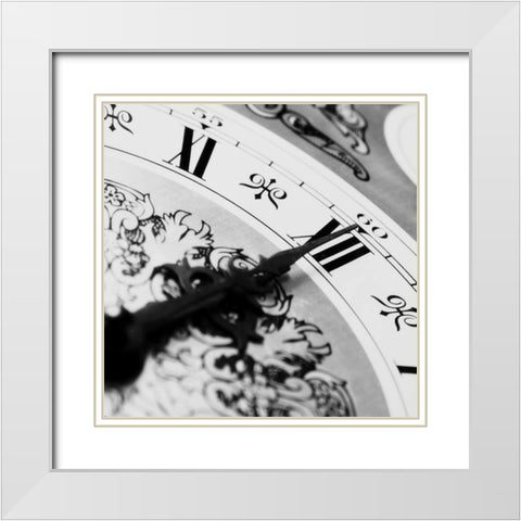 Clockwork 1 White Modern Wood Framed Art Print with Double Matting by PhotoINC Studio