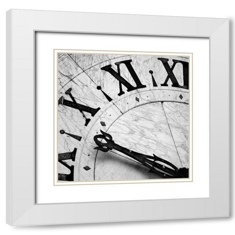 Clockwork 3 White Modern Wood Framed Art Print with Double Matting by PhotoINC Studio