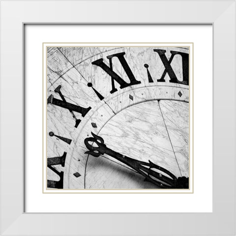 Clockwork 3 White Modern Wood Framed Art Print with Double Matting by PhotoINC Studio