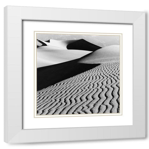 Desert Dunes White Modern Wood Framed Art Print with Double Matting by PhotoINC Studio