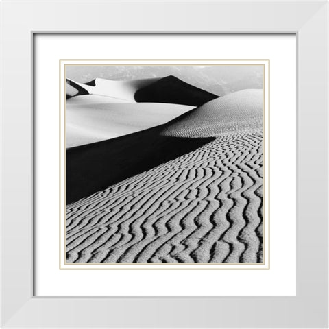 Desert Dunes White Modern Wood Framed Art Print with Double Matting by PhotoINC Studio