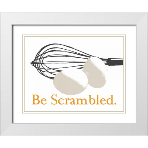 Be Scrambled White Modern Wood Framed Art Print with Double Matting by Proctor, Tenisha