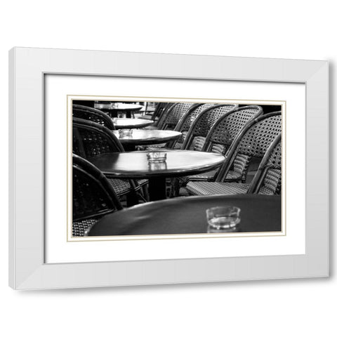 Cafe Noir White Modern Wood Framed Art Print with Double Matting by Price, Melanie Alexandra