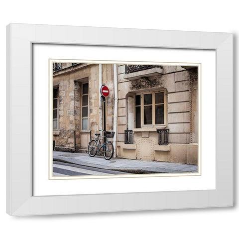 Parked at Ile Saint-Louis White Modern Wood Framed Art Print with Double Matting by Price, Melanie Alexandra