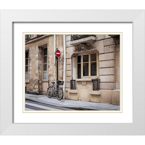 Parked at Ile Saint-Louis White Modern Wood Framed Art Print with Double Matting by Price, Melanie Alexandra