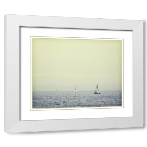 Perpetual White Modern Wood Framed Art Print with Double Matting by Price, Melanie Alexandra