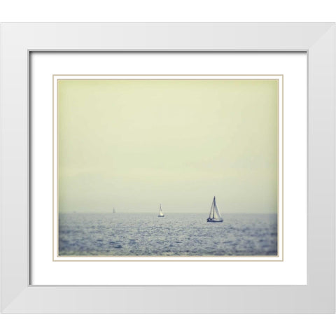 Perpetual White Modern Wood Framed Art Print with Double Matting by Price, Melanie Alexandra