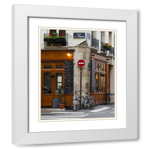 Rue de la Colombe White Modern Wood Framed Art Print with Double Matting by Price, Melanie Alexandra