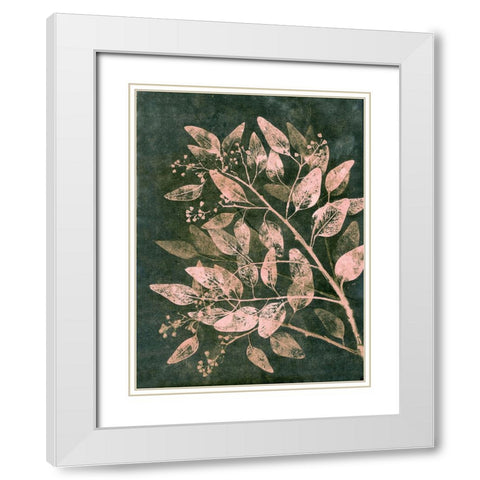 Eucalyptus 1 Moss Blush White Modern Wood Framed Art Print with Double Matting by Folcarelli, Pernille