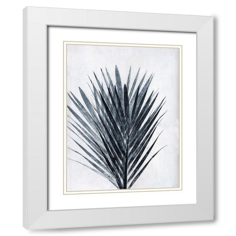 Palm 2 Grey White Modern Wood Framed Art Print with Double Matting by Folcarelli, Pernille