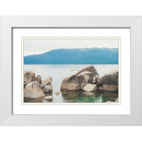 Sand Harbor Afternoon No. 2 White Modern Wood Framed Art Print with Double Matting by Quintero, Sonja