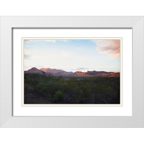Big Ben Sunset No. 1 White Modern Wood Framed Art Print with Double Matting by Quintero, Sonja