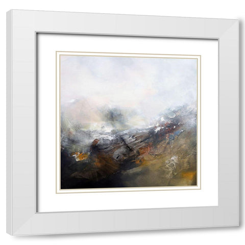 Snow Time White Modern Wood Framed Art Print with Double Matting by Quinzin, Marianne