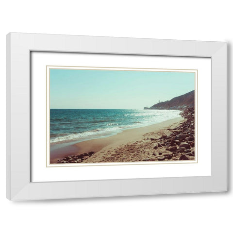 Santa Monica Beach Vibes No. 1 White Modern Wood Framed Art Print with Double Matting by Quintero, Sonja
