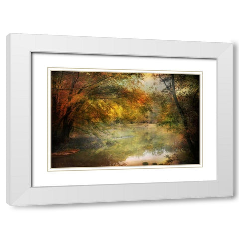 Autumn Dream White Modern Wood Framed Art Print with Double Matting by Rivera, John