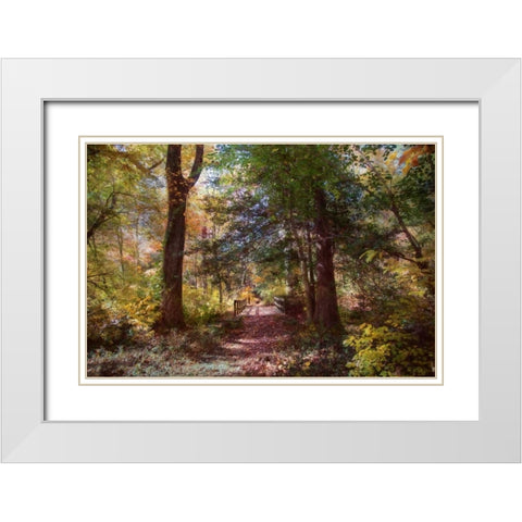 Berlin Park White Modern Wood Framed Art Print with Double Matting by Rivera, John